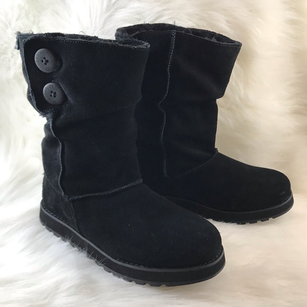Skechers Keepsakes Freezing Temps Black Boots 7.5